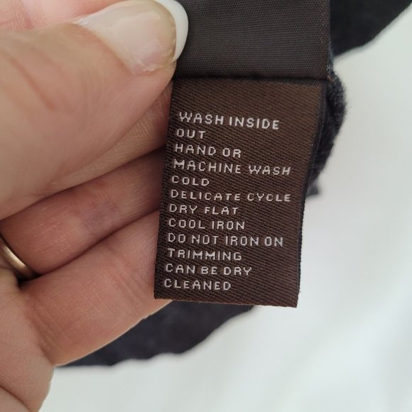 J McLaughlin Sweater Mens L Long Sleeve V-Neck Classic Office Teacher Charcoal - Picture 6 of 11